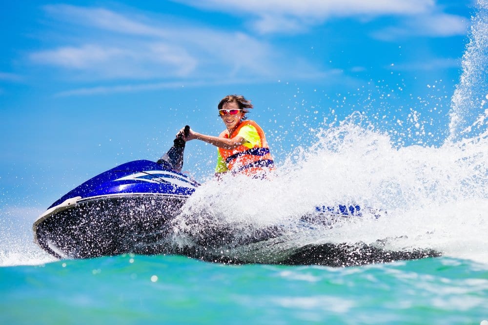 Photo of a Teen Jet Skiing, One of the Best Key West Water Activities