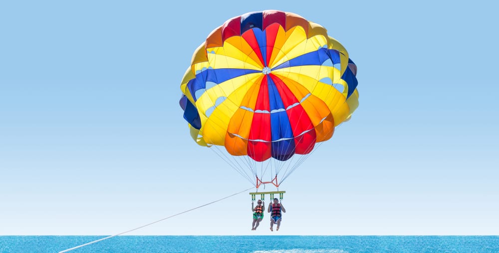 Picture of people parasailing in Key West.