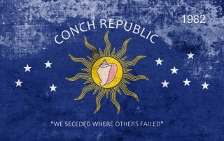 Picture of Conch Republic flag.