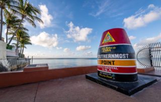 A photo of the Southernmost Point Buoy, one of the free things to do and see in Key West.