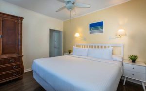 A guestroom at a Key West hotel to relax in after celebrating New Year's Eve.