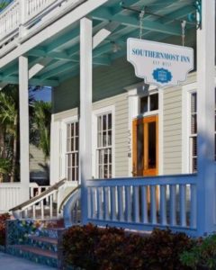 The exterior of a Key West adults only hotel.